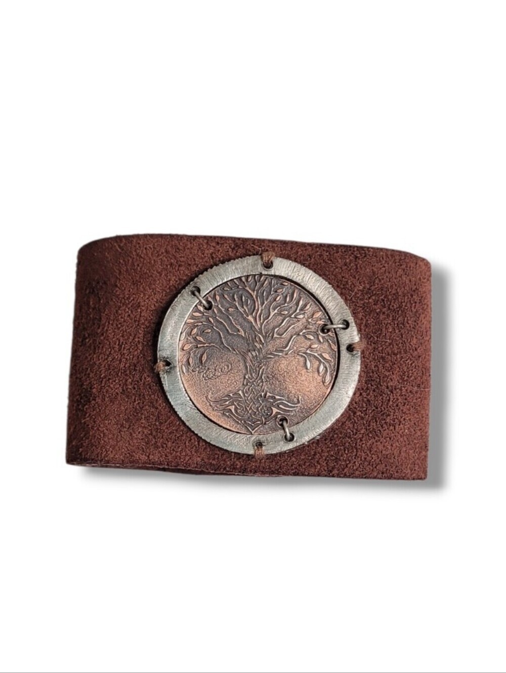 Tree Of Life Leather Boho Cuff Bracelet